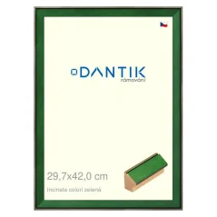 DANTIK obraz, puzzle, fotorámik 29,7x42 | INCLINATA farba zelená (Plexi Clear)