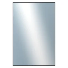 DANTIK - Zrkadlo v ráme - rozmery s rámom cca 80x120 cm z hliníka čiernej farby - P03-021 (7003021)