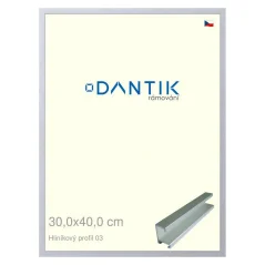 DANTIK rám na obrázky, puzzle, fotografie 30x40 | ALU profil 7003 Strieborný matný (Plexi Clear)