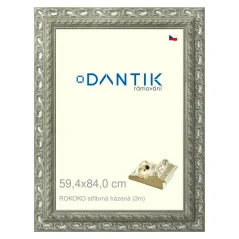 DANTIK obrázok, puzzle, fotorámik 59,4x84 | ROKOKO strieborná hádzanárska lopta (Plexi Clear)
