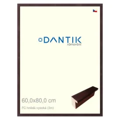 DANTIK obraz, puzzle, fotorámik 60x80 | FC hnedý vysoký (Plexi Clear)