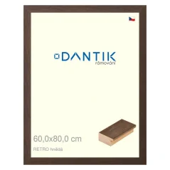 DANTIK obraz, puzzle, fotorámik 60x80 | RETRO hnedý (Plexi Clear)