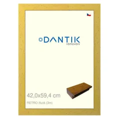 DANTIK obrázok, puzzle, fotorámik 42x59,4 | RETRO žltá (Plexi Clear)