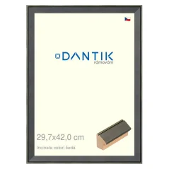 DANTIK obraz, puzzle, fotorámik 29,7x42 | INCLINATA farba sivá (Plexi Clear)