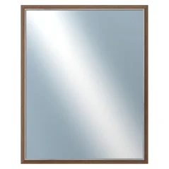 DANTIK - Zarámované zrkadlo - rozmer s rámom cca 80x100 cm z lišty TAIGA hnedá (3107)