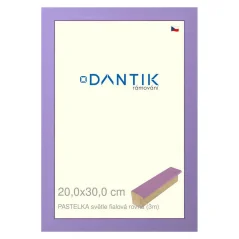 DANTIK obraz, puzzle, fotorámik 20x30 | PASTELKA svetlo fialová plochá (sklo číre)