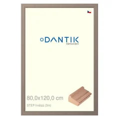 DANTIK obraz, puzzle, fotorámik 80x120 | STEP hnedý (Plexi Clear)