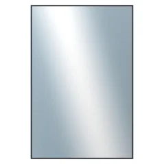 DANTIK - Zrkadlo v ráme - rozmery s rámom cca 80x120 cm z hliníka čiernej farby - P02-021 (7002021)
