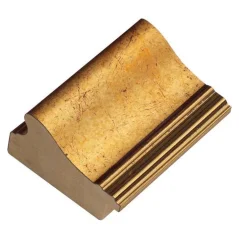 DANTIK - Zrkadlo v ráme - rozmery s rámom cca 60x100 cm z lišty WING malá zlatá patina (2774)