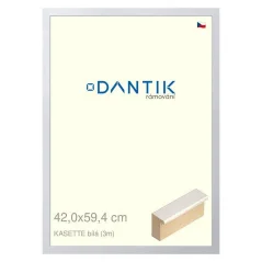 DANTIK rám na obrázky, puzzle, fotografie 42x59,4 | KASSETTE biely (Plexi Clear)