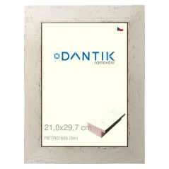 DANTIK obrázok, puzzle, fotorámik 21x29,7 | RETRO biely (sklo číre)