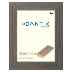 DANTIK obraz, puzzle, fotorámik 15x20 | ATHINA sivá (sklo číre)