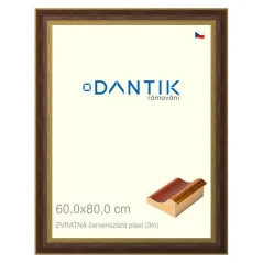 DANTIK obrázok, puzzle, fotorámik 60x80 | BACK červeno-zlatý plast (Plexi Clear)