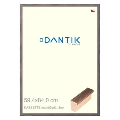 DANTIK obraz, puzzle, fotorámik 59,4x84 | KASSETTE tmavo šedá (Plexi Clear)