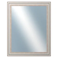 DANTIK - Zarámované zrkadlo - rozmer s rámom cca 40x50 cm z lišty TOULON biela veľká (2665)