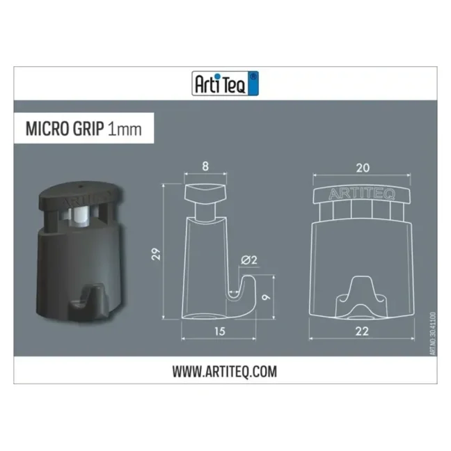 Závěsný systém na obrazy - Háček samosvorný Micro Grip 1mm na lanko 1mm