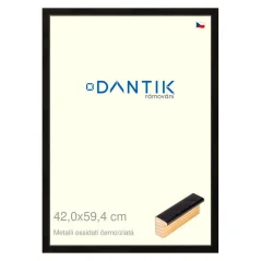 DANTIK obraz, puzzle, fotorámik 42x59,4 | Metalli oidati black and gold (Plexi Clear)