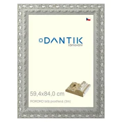DANTIK obraz, puzzle, fotorámik 59,4x84 | ROKOKO biely dierovaný (Plexi Clear)