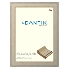 DANTIK obraz, puzzle, fotorámik 59,4x84 | GREECE white (Plexi Clear)