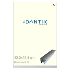 DANTIK rám na obrázky, puzzle, fotografie 42x59,4 | ALU profil 7005 Strieborný matný (Plexi Clear)