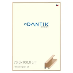 DANTIK rám na obrázky, puzzle, fotografie 70x100 | ALU profil 6001 Zlatý lesklý (Plexi Clear)