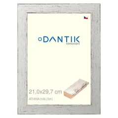 DANTIK obraz, puzzle, fotorámik 21x29,7 | ATHINA White (sklo číre)