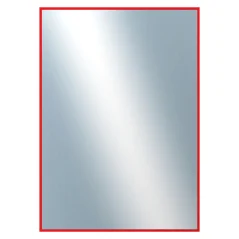 DANTIK - Zrkadlo v ráme - rozmery s rámom cca 50x70 cm z hliníkovej lišty červenej farby - P01-098 (7001098)
