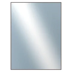 DANTIK - Zarámované zrkadlo - rozmer s rámom cca 60x80 cm z lišty Hliník wenge tmavá - P273-516 (7273516)