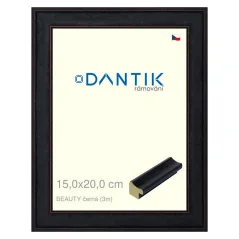DANTIK obraz, puzzle, fotorámik 15x20 | BEAUTY čierna (sklo číre)