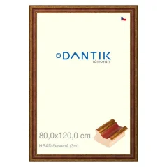 DANTIK rám na obrázky, puzzle, fotografie 80x120 | HRAD červená (Plexi Clear)