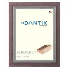 DANTIK obraz, puzzle, fotorámik 30x40 | AMALFI fialová (Plexi Clear)