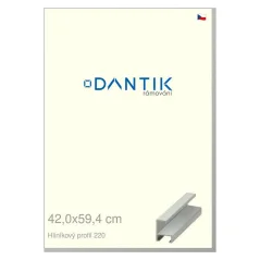 DANTIK rám na obrázky, puzzle, fotografie 42x59,4 | ALU profil 6220 Strieborný matný (Plexi Clear)