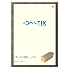 DANTIK rám na obrázky, puzzle, fotografie 70x100 | Forgia Piombo (Plexi Clear)