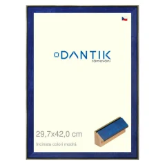 DANTIK obraz, puzzle, fotorámik 29,7x42 | INCLINATA colori blue (Plexi Clear)