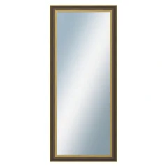 DANTIK - Zrkadlo v ráme - rozmery s rámom cca 60x140 cm od koľajničky VODA čierny a zlatý plast (3071)