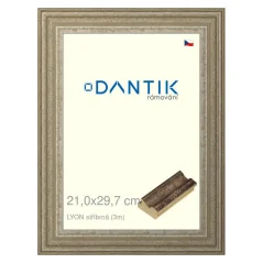 DANTIK obrázok, puzzle, fotorámik 21x29,7 | LYON strieborná (sklo číre)