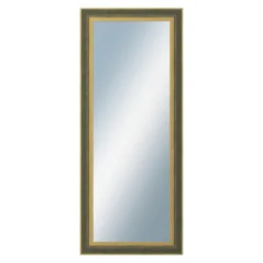 DANTIK - Zarámované zrkadlo - rozmer s rámom cca 50x120 cm z lišty ZVRATNÁ zelenozlatá plast (3070)