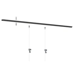Závesný systém pre obrazy Top Rail Rail čierna 3 metre v kuse