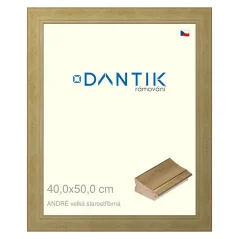 DANTIK rám na fotografie, puzzle, fotografie 40x50 | ANDRÉ veľký starožitný strieborný (sklo číre)