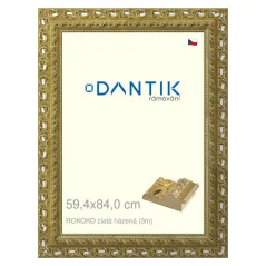 DANTIK obrázok, puzzle, fotorámik 59,4x84 | ROKOKO zlatá hádzaná (Plexi číre)