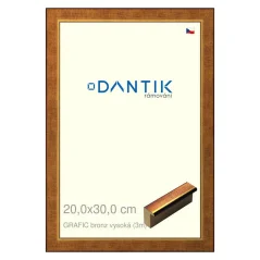 DANTIK obrázok, puzzle, fotorámik 20x30 | GRAFIC bronzový vysoký (sklo číre)