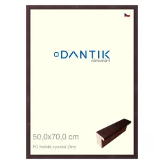 DANTIK obraz, puzzle, fotorámik 50x70 | FC hnedý vysoký (Plexi Clear)