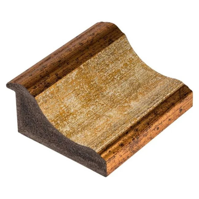 DANTIK - Zarámované zrcadlo - rozměr s rámem cca 60x80 cm z lišty ZVRATNÁ bílozlatá plast (3067)