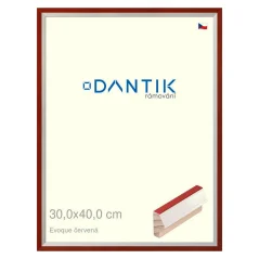 DANTIK rám na obrázky, puzzle, fotografie 30x40 | EVOQUE červená (Plexi Clear)