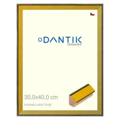 DANTIK obrázok, puzzle, fotorámik 30x40 | INCLINATA farba žltá (Plexi Clear)