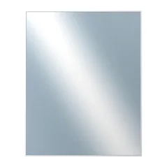 DANTIK - Zarámované zrkadlo - rozmer s rámom cca 80x100 cm z lišty Hliník biela - P03-027 (7003027)