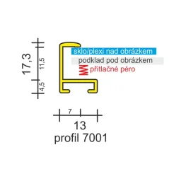 Rámová lišta DANTIK - 7001001 - zlatá lesklá alternatíva