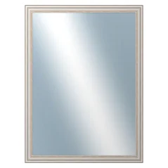 DANTIK - Zarámované zrkadlo - rozmer s rámom cca 60x80 cm z lišty TOULON biela veľká (2665)