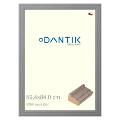 DANTIK obraz, puzzle, fotorámik 59,4x84 | STEP sivá (Plexi Clear)