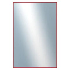 DANTIK - Zrkadlo v ráme - rozmery s rámom cca 80x120 cm z hliníkovej lišty červenej farby - P01-098 (7001098)